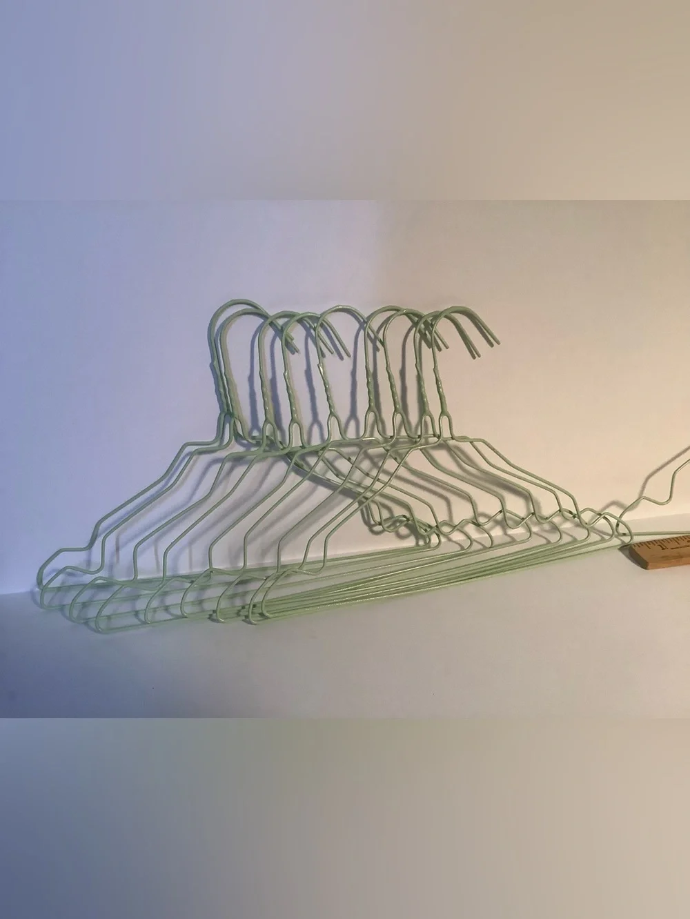 40 Sea foam Green coated children’s wire hangers (3 sets of 40 available)